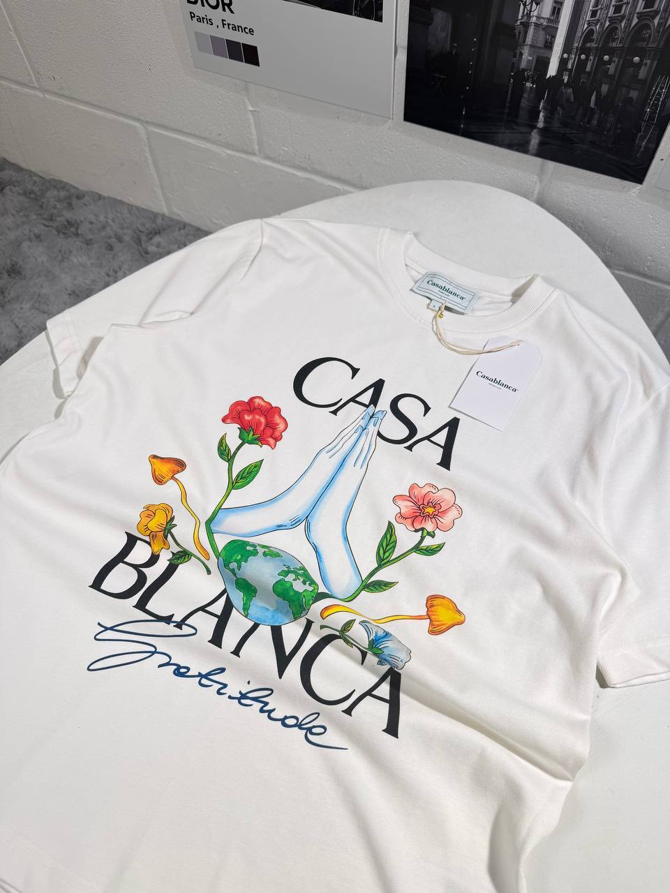 Casablanca Gratitude Graphic Mens T-Shirts in Multiple Colors Best Sale UK Reps AAA Quality