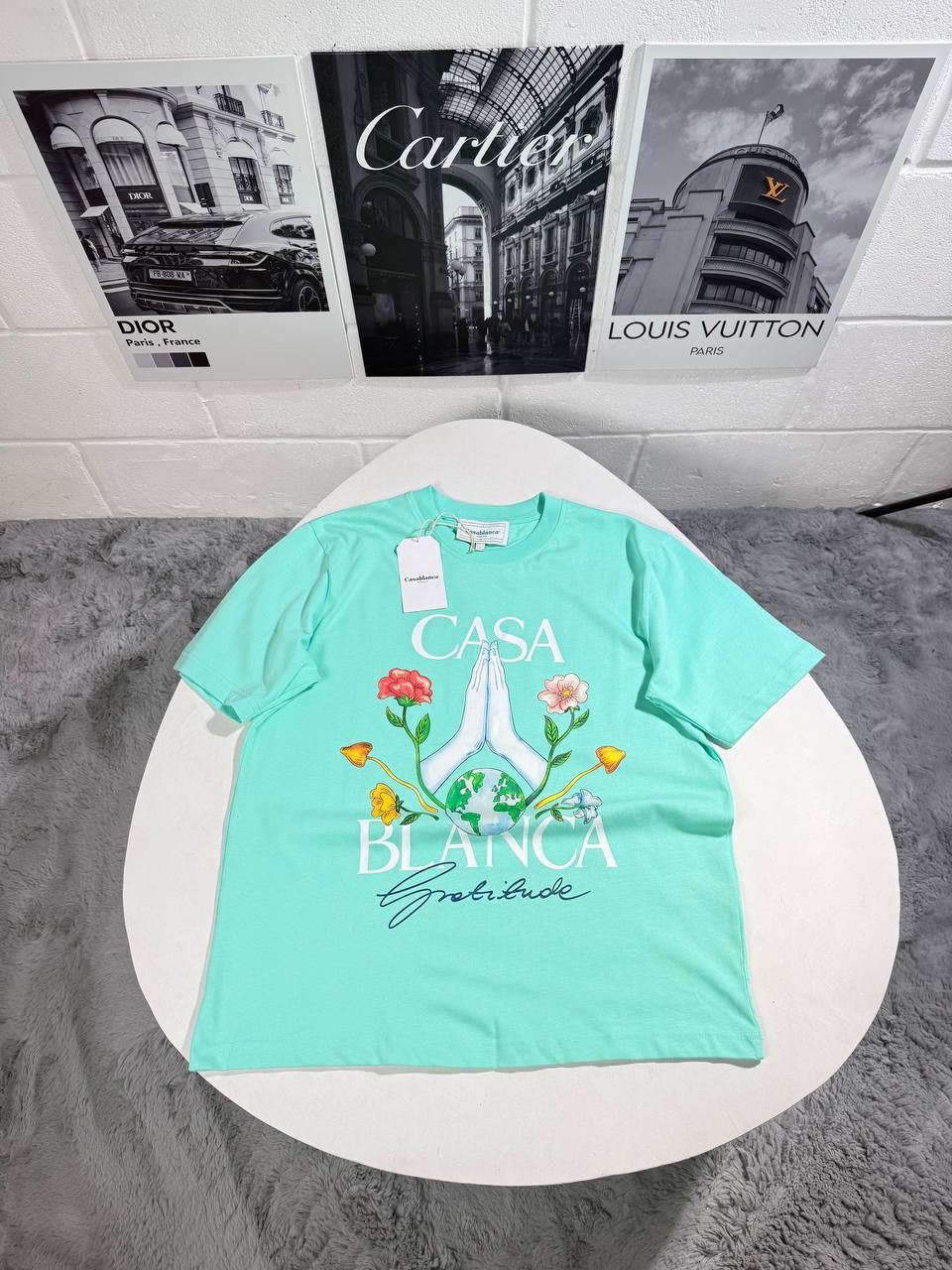 Casablanca Gratitude Graphic Mens T-Shirts in Multiple Colors Best Sale UK Reps AAA Quality