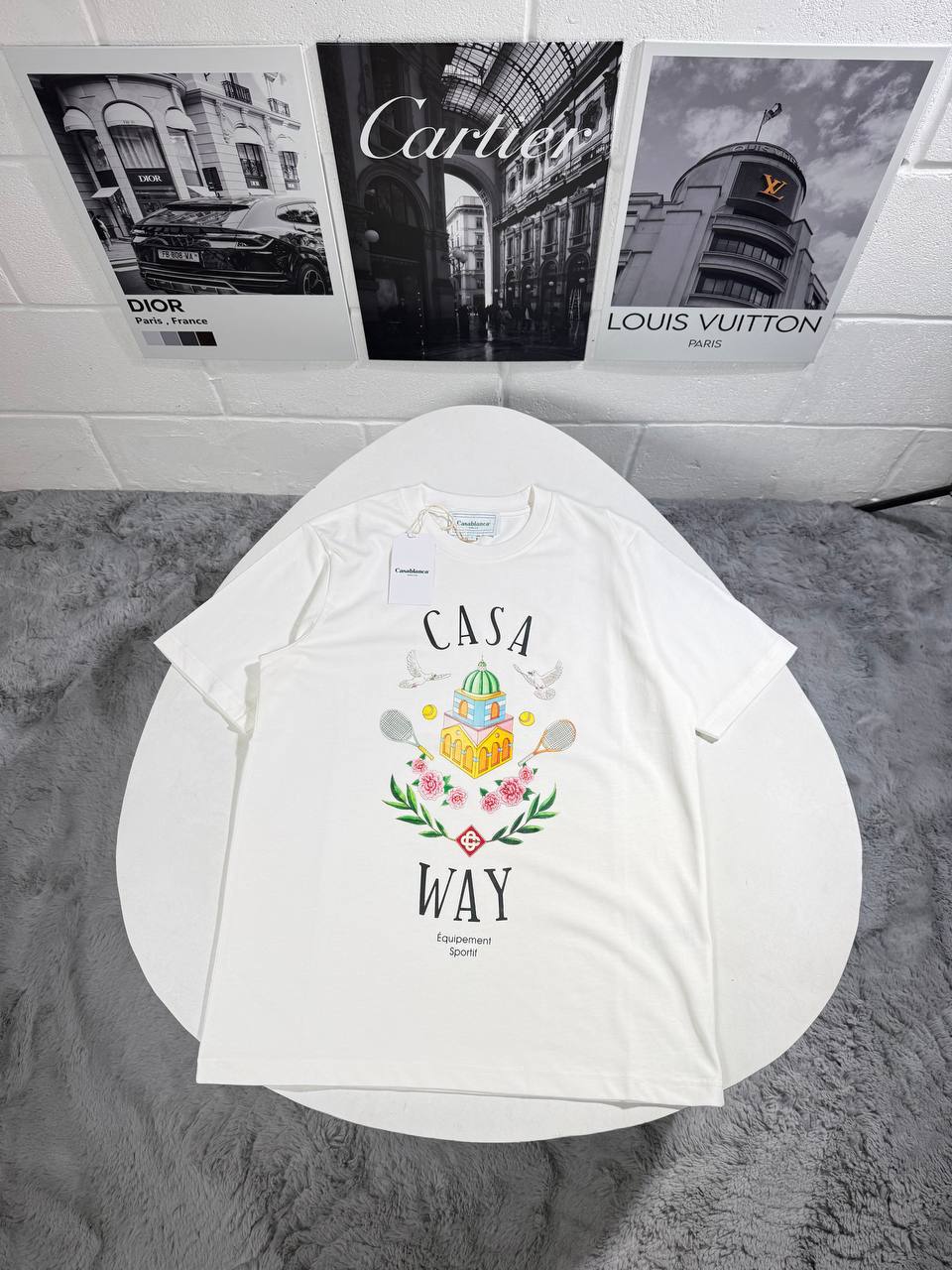 Casablanca Casa Way Organic Cotton Mens T-Shirts in 2 Colors Best Sale UK Reps AAA Quality