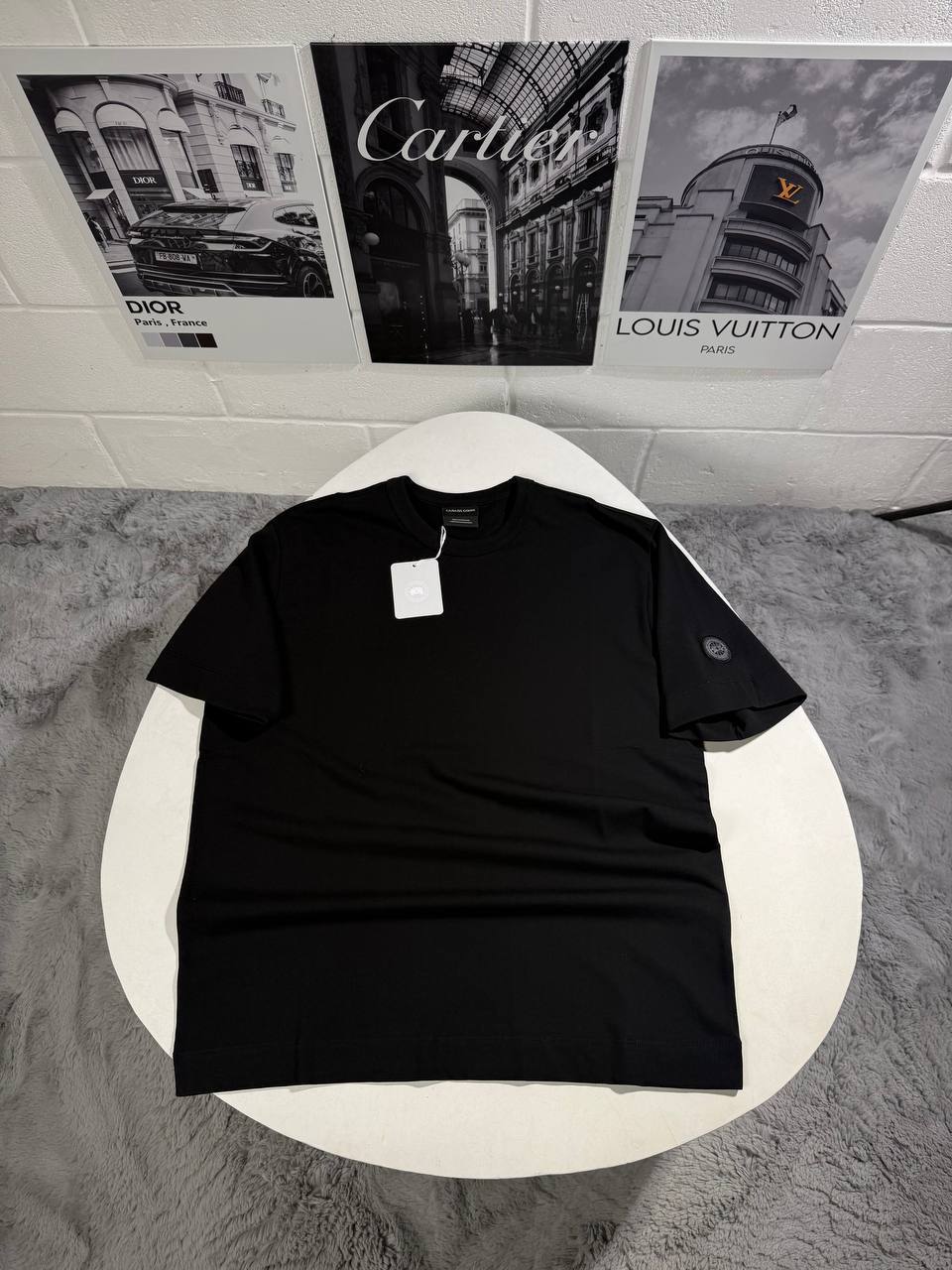 Canada Goose Logo Patch Crewneck T-Shirts Mens in Multiple Colors UK Reps AAA Quality