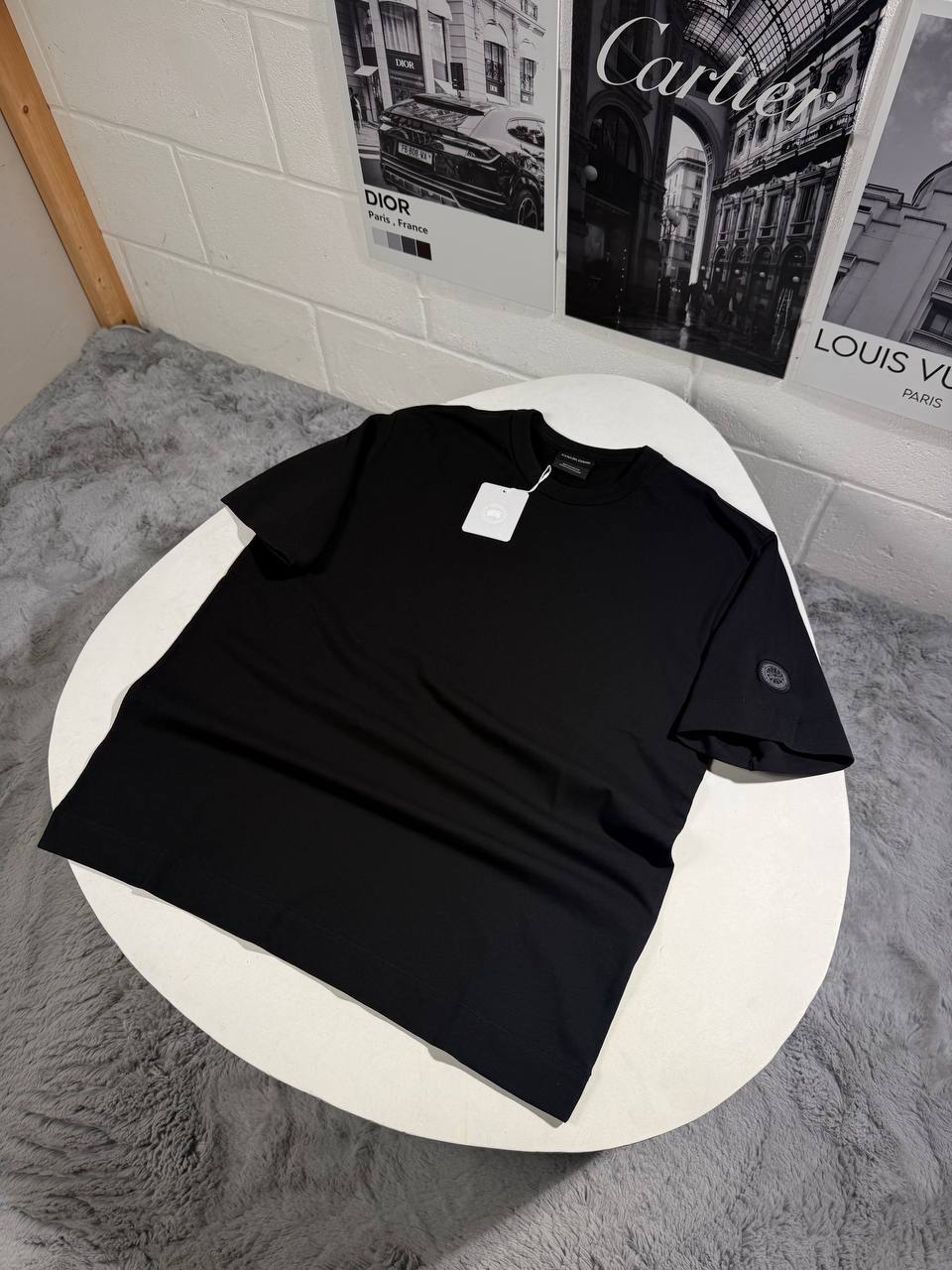 Canada Goose Logo Patch Crewneck T-Shirts Mens in Multiple Colors UK Reps AAA Quality