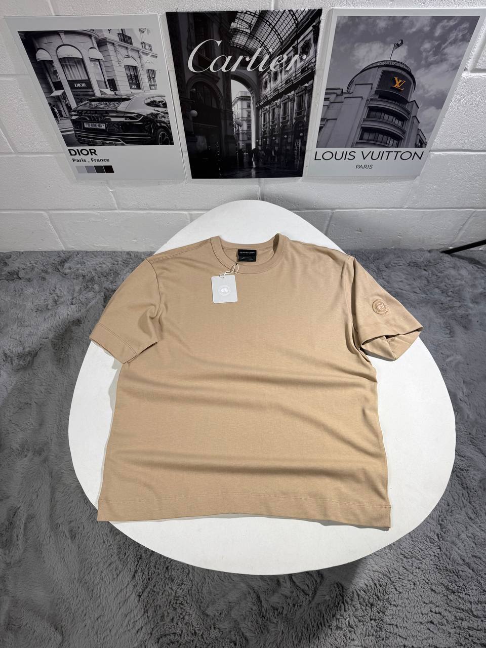 Canada Goose Logo Patch Crewneck T-Shirts Mens in Multiple Colors UK Reps AAA Quality