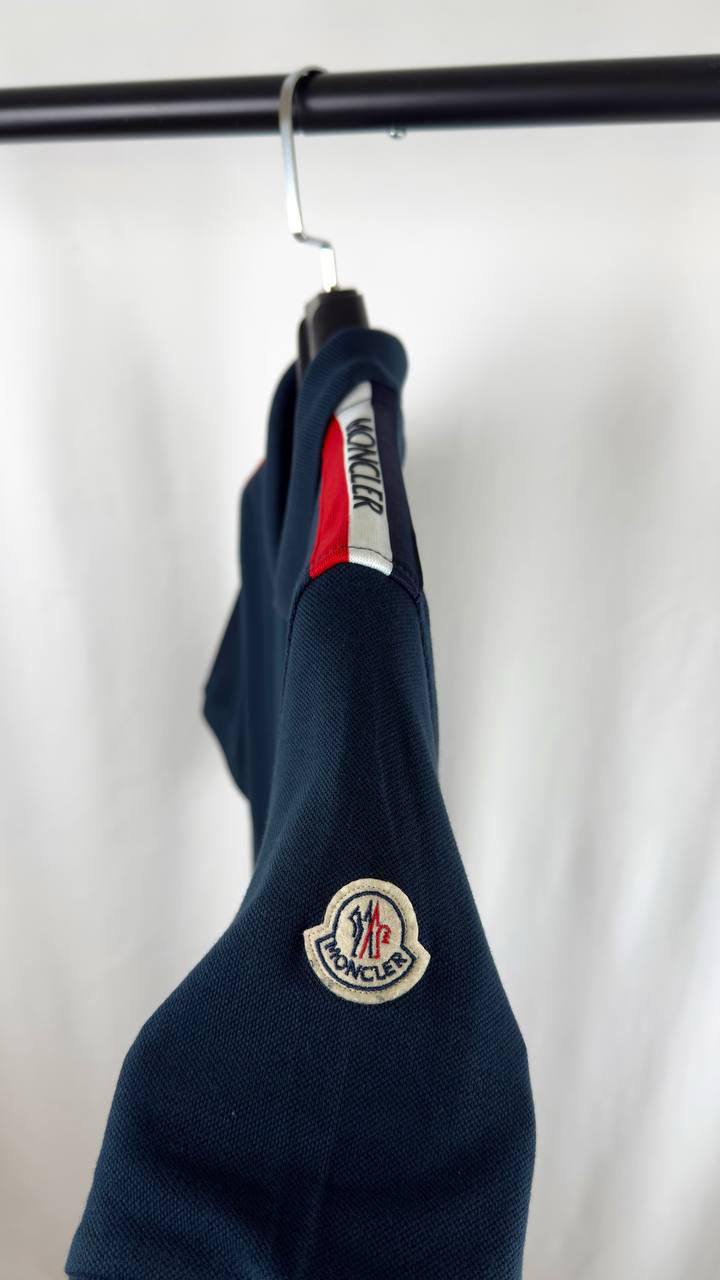 Moncler Logo Patch Cotton Piquet Polo Shirt Men's in 2 Colors UK Reps AAA
