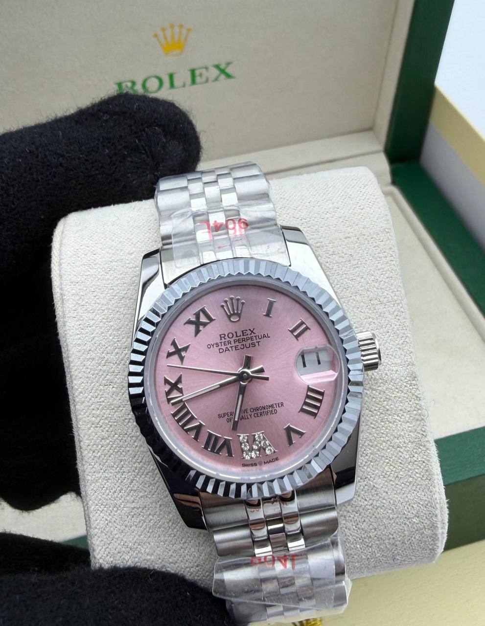 Rolex Lady-Datejust Watch Pink Roman Dial Jubilee Band Womens UK Reps AAA Quality