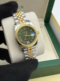 Rolex Lady-Datejust Watch Green Roman Dial Jubilee Band Womens UK Reps AAA Quality