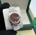 Rolex Lady-Datejust Watch Chocolate Roman Dial Jubilee Band Womens UK Reps AAA Quality
