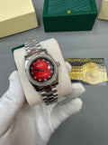 Rolex Lady-Datejust Watch Red Dial Jubilee Band Womens UK Reps AAA Quality