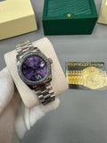 Rolex Lady-Datejust Watch Purple Dial Diamond Bezel Jubilee Band Womens UK Reps AAA Quality