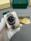 Rolex Lady-Datejust Watch Black Dial Silver Jubilee Band Womens UK Reps AAA Quality