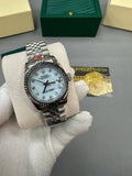 Rolex Lady-Datejust Watch Light Blue Dial Silver Jubilee Band Womens UK Reps AAA Quality