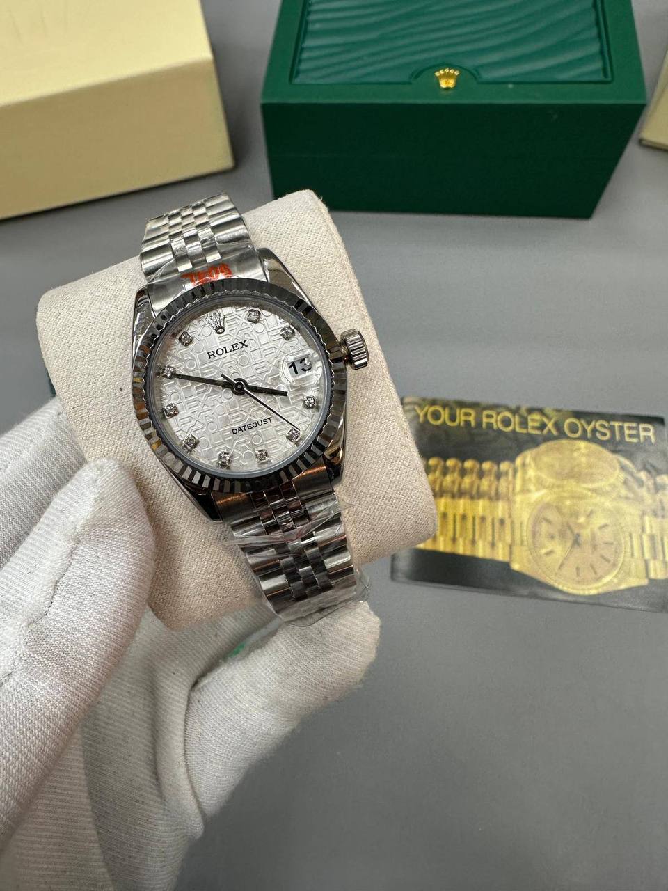 Rolex Lady-Datejust Watch Steel Fluted Bezel Silver Jubilee Band Womens UK Reps AAA Quality