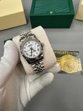 Rolex Lady Datejust White Dial Fluted Silver Band Watch Womens UK Reps AAA Quality