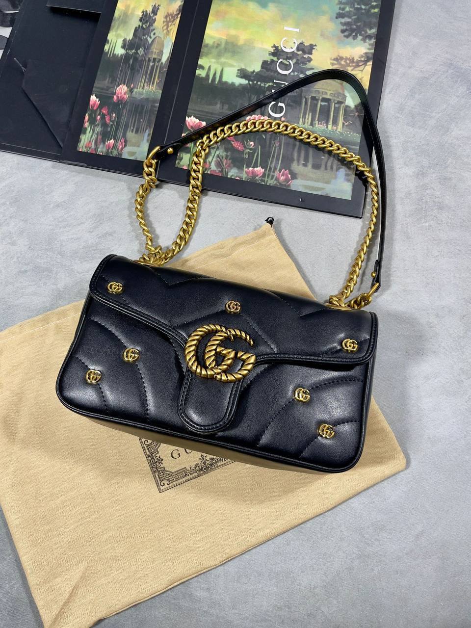 Gucci Small GG Marmont Shoulder Bag in 2 Colors Womens UK Reps AAA Quality