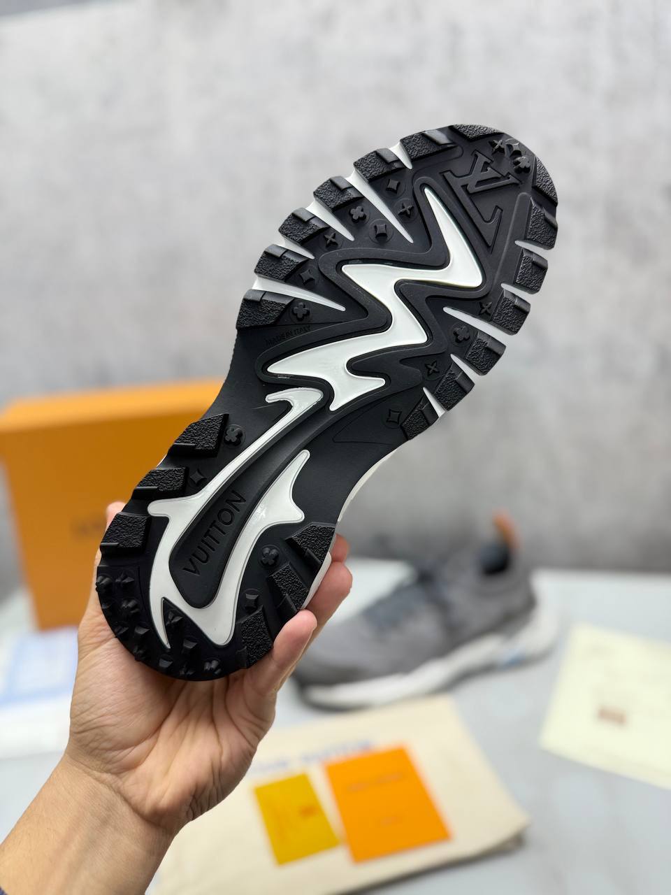 Louis Vuitton LV Runner Tatic Grey Sneaker Mens Best Sale UK Reps AAA Quality