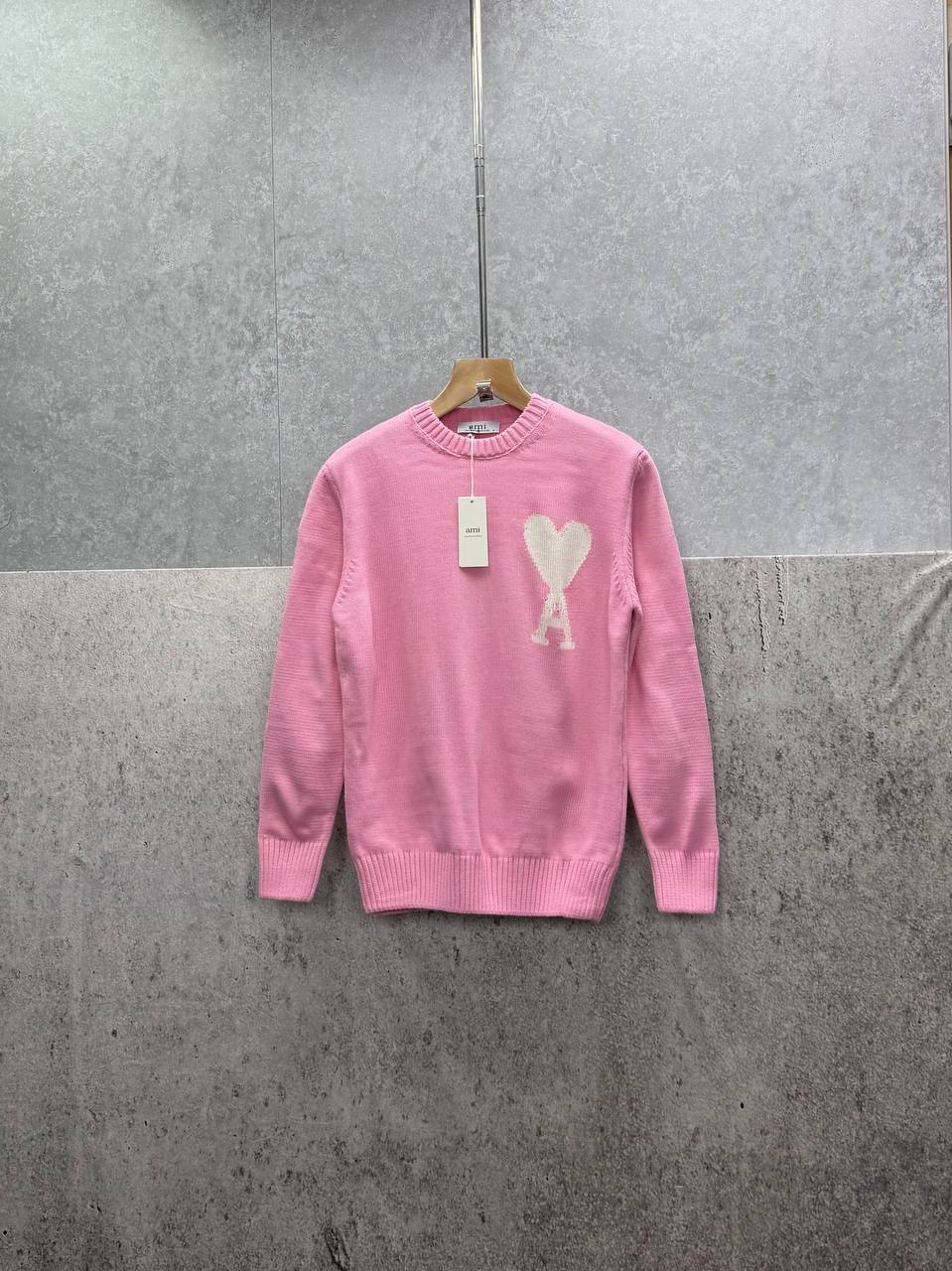 Ami Paris Wool Ami De Coeur Crewneck Jumpers Mens in Multiple Colors Best Sale UK Reps AAA Quality