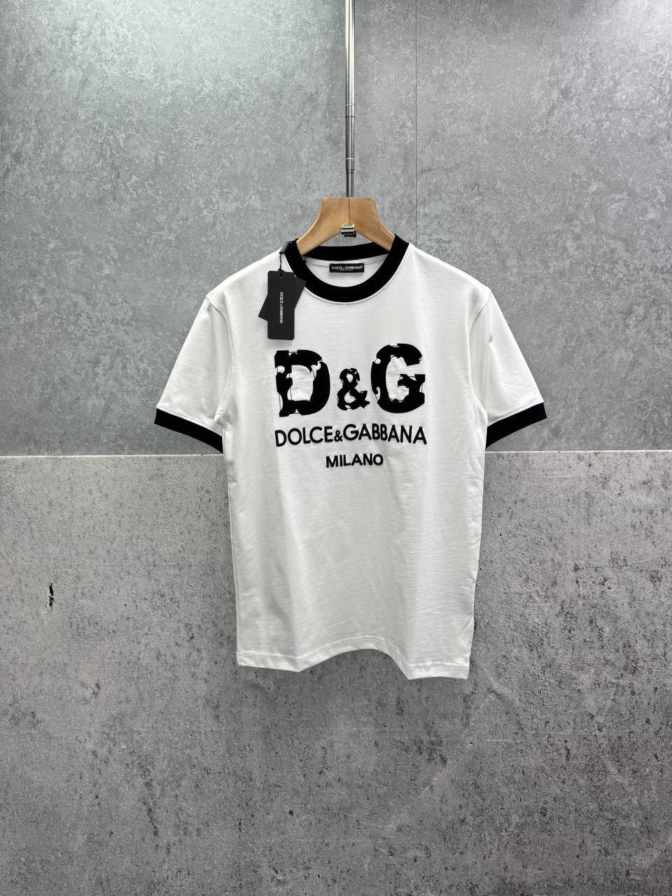 Dolce & Gabbana Logo Graphic Print T-shirts Mens in 2 Colors Best Sale UK Reps AAA Quality