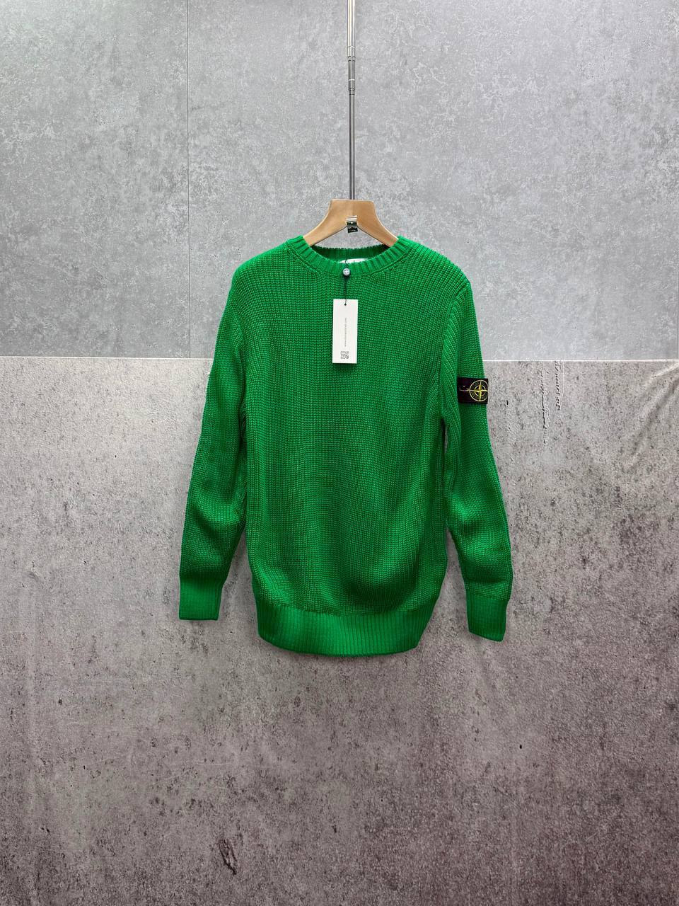 Stone Island Knit Compass Embossed Crewneck Jumpers Mens in Multiple Colors Best Sale UK Reps AAA Quality
