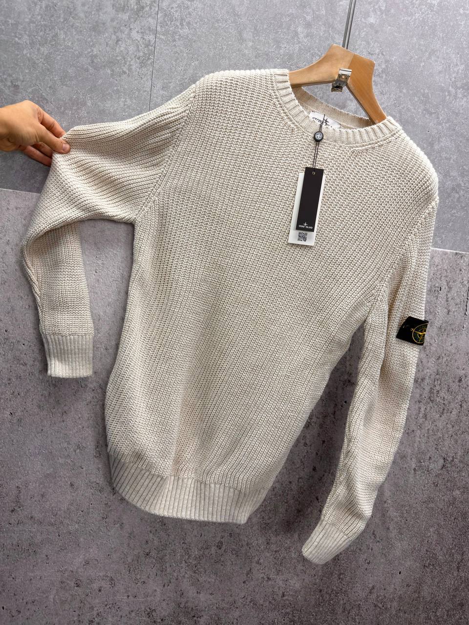 Stone Island Knit Compass Embossed Crewneck Jumpers Mens in Multiple Colors Best Sale UK Reps AAA Quality