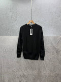 Stone Island Knit Compass Embossed Crewneck Black Logo Jumper Mens in Black Color Best Sale UK Reps AAA Quality