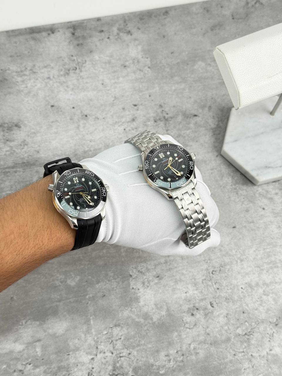 Omega Seamaster James Bond Black Dial Complete Limited Mens Watch in 2 Different Straps Best Sale UK Reps AAA Quality