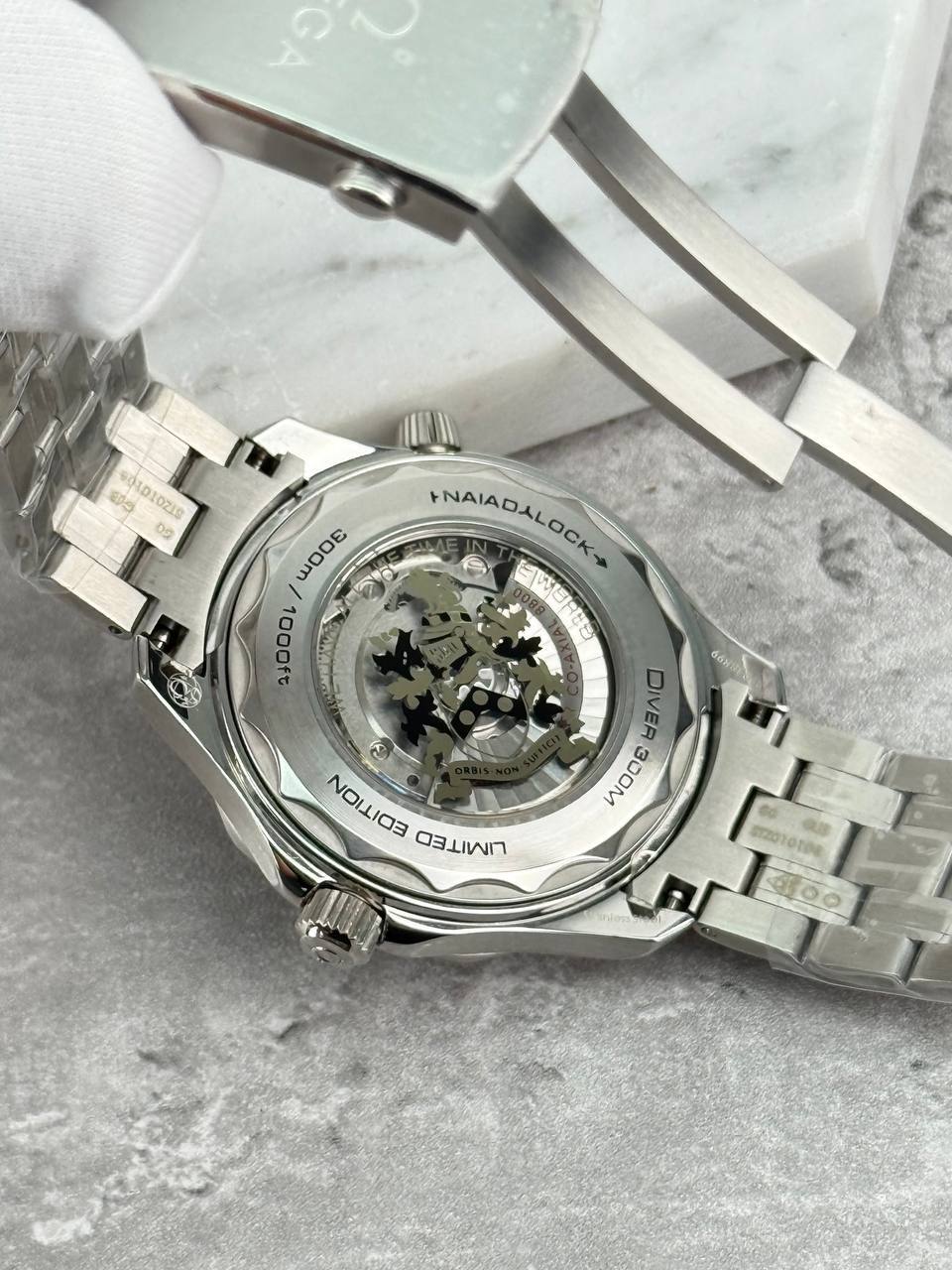 Omega Seamaster James Bond Black Dial Complete Limited Mens Watch in 2 Different Straps Best Sale UK Reps AAA Quality
