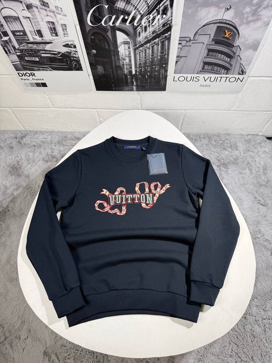 Louis Vuitton Embroidered Cotton Crewneck Jumpers Mens in Multiple Colors Best Sale UK Reps AAA Quality