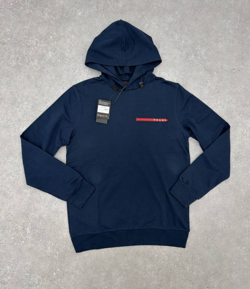 Prada Recycled Double Jersey Logo Hoodie Mens in Multiple Colors Best Sale UK Replica AAA Quality