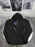 Louis Vuitton Crystal Embroidered Zipped Jersey Tracksuit Mens in Black Color Best Sale UK Reps AAA Quality