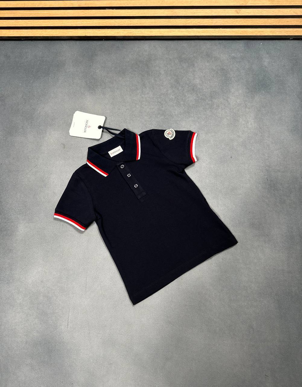 Moncler Logo Cotton Piquet Polo Shirts Kids in Multiple Colors UK Reps AAA Quality