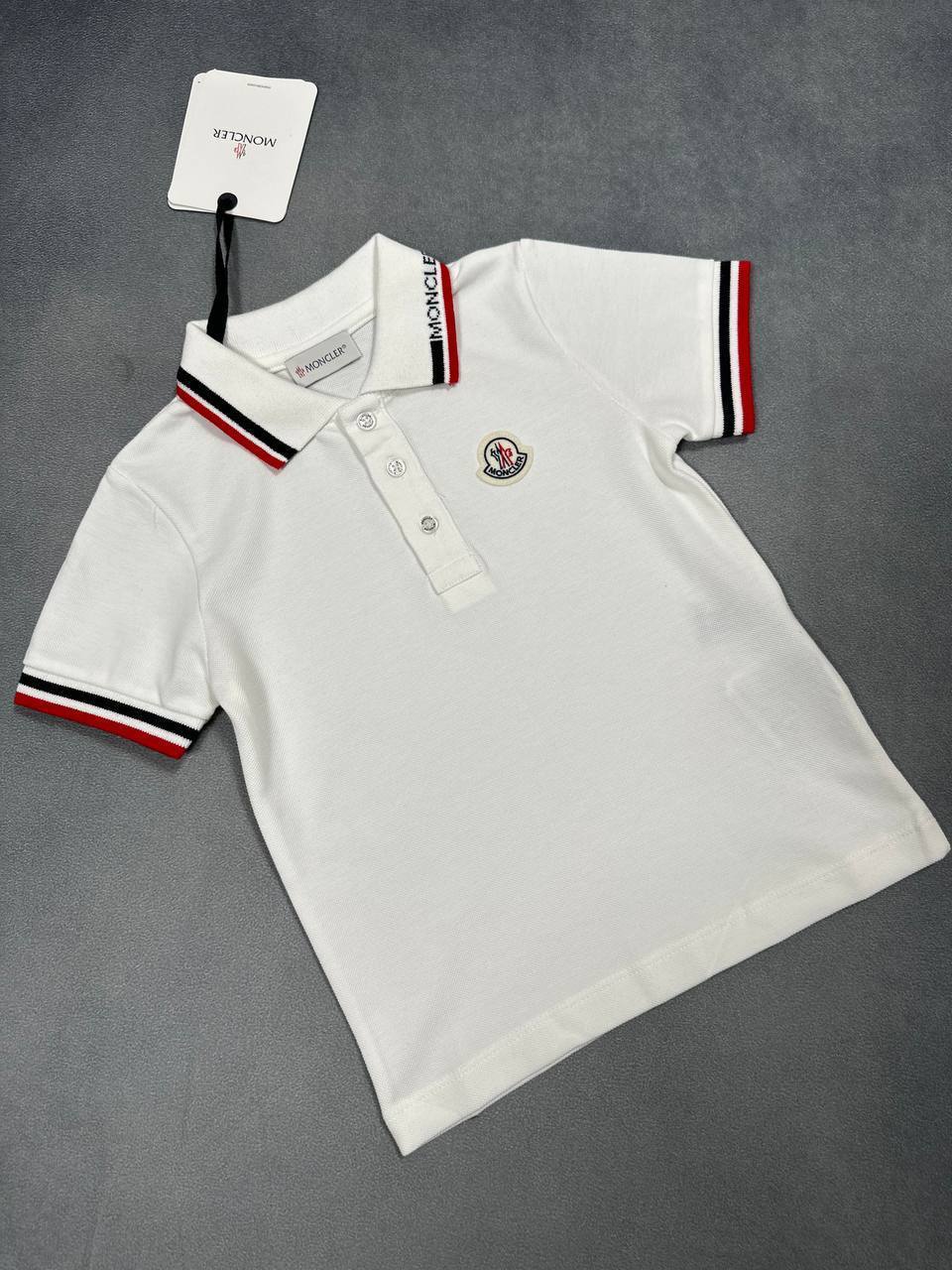 Moncler Logo Cotton Piquet Polo Shirts Kids in Multiple Colors UK Reps AAA Quality