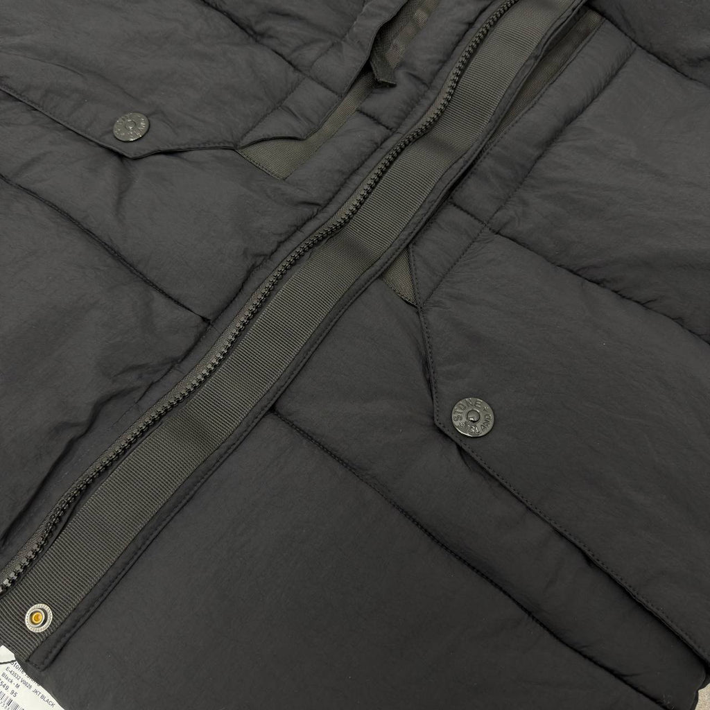 Stone Island Crinkle Reps Hooded Down Jacket Mens in 2 Colors UK Reps AAA Quality