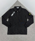 Stone Island Long-Sleeve with Stand up Collar Polo Shirts in 2 Colors Mens UK Reps AAA Quality