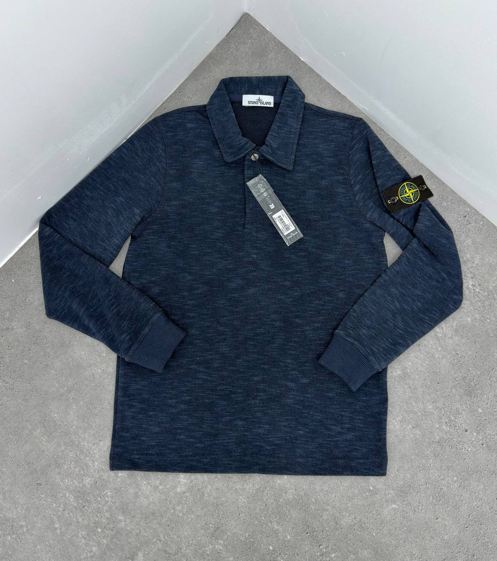 Stone Island Long-Sleeve with Stand up Collar Polo Shirts in 2 Colors Mens UK Reps AAA Quality