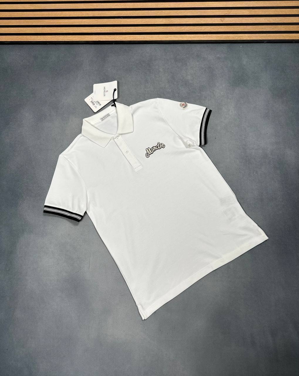 Moncler Embroidered Logo Polo Shirts Short Sleeves in Multiple Colors UK Reps AAA Quality