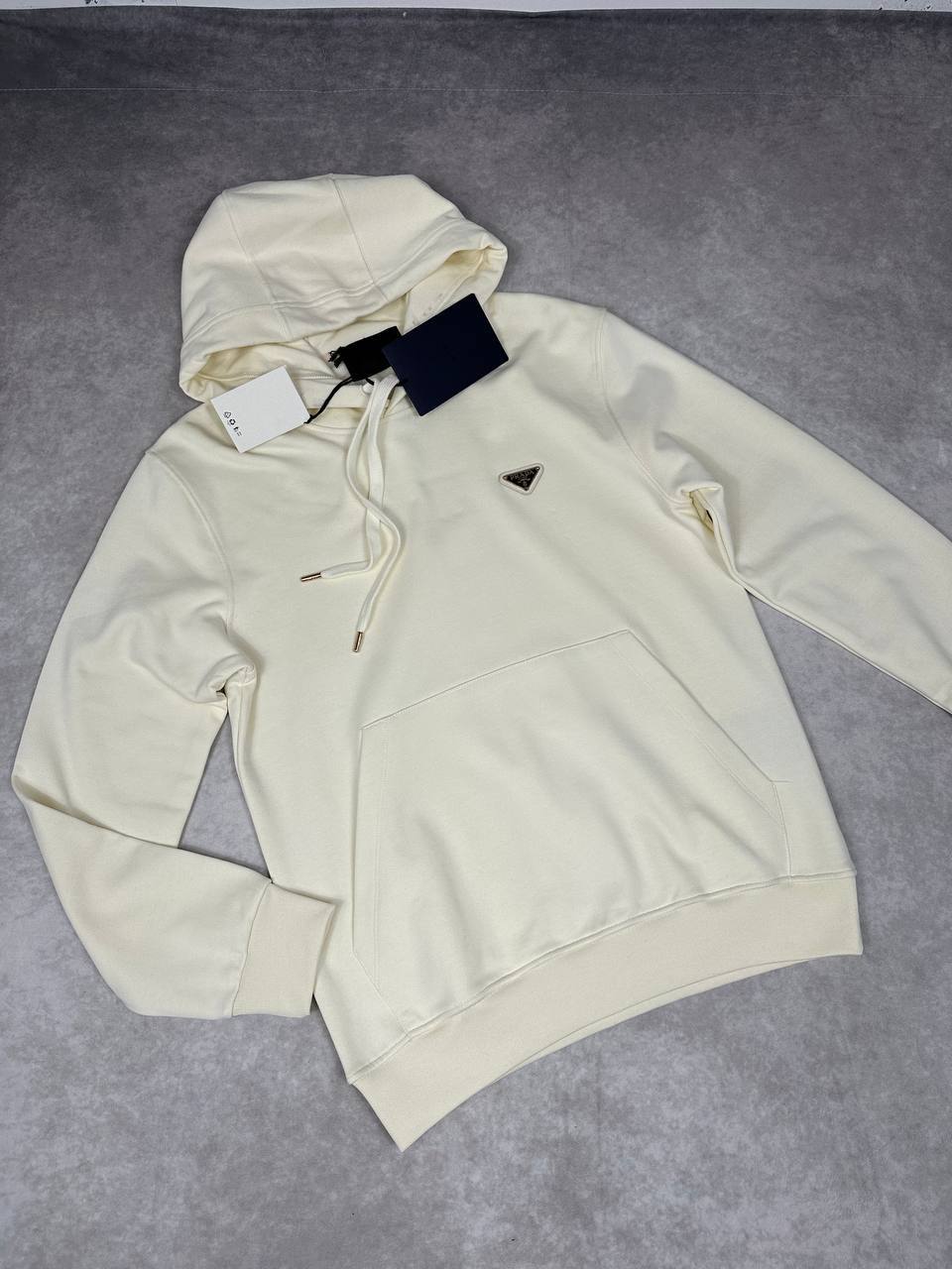 Prada Triangle Logo Hoodie Mens in 2 Colors Best Sale UK Replica AAA Quality