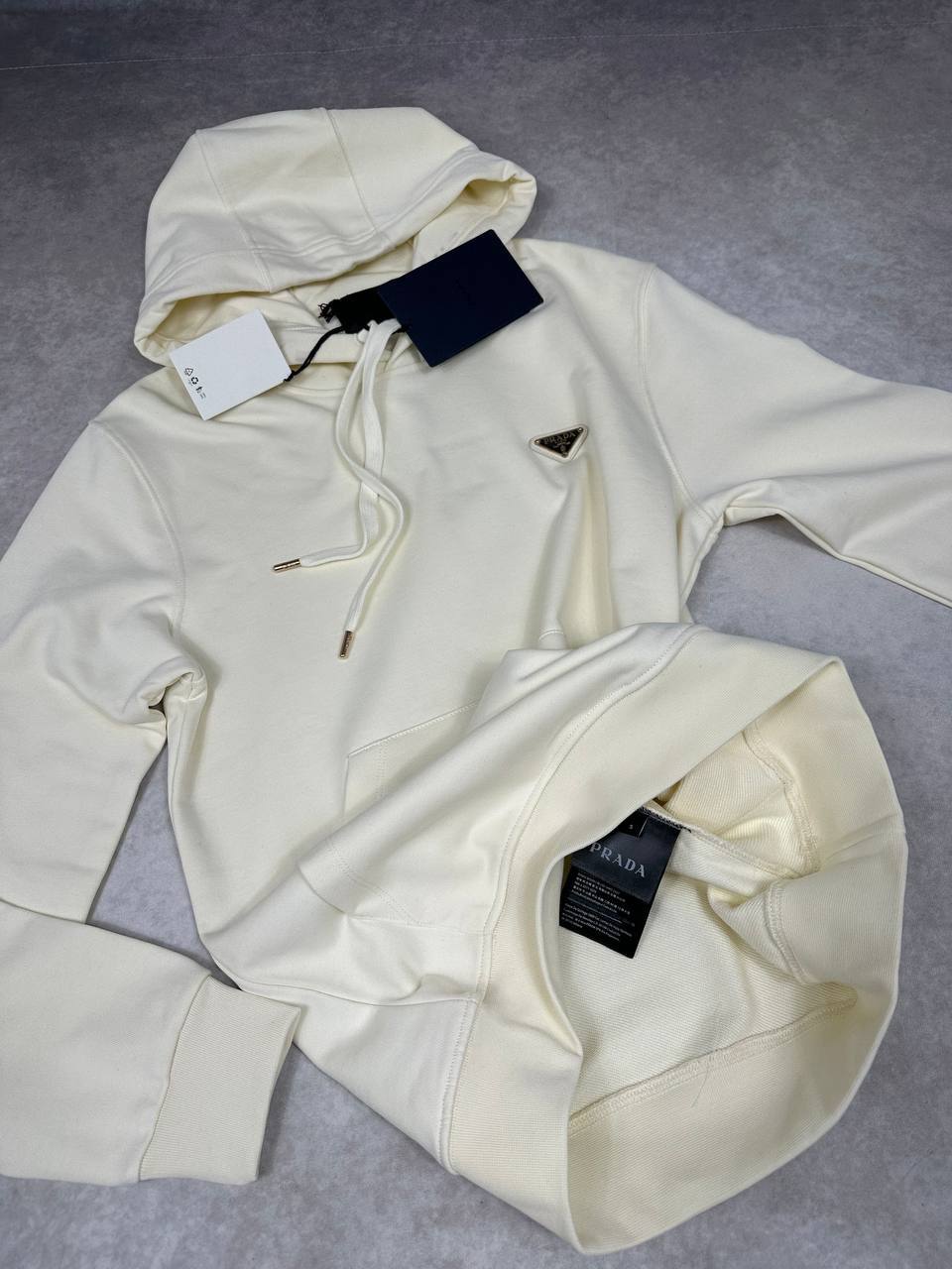Prada Triangle Logo Hoodie Mens in 2 Colors Best Sale UK Replica AAA Quality