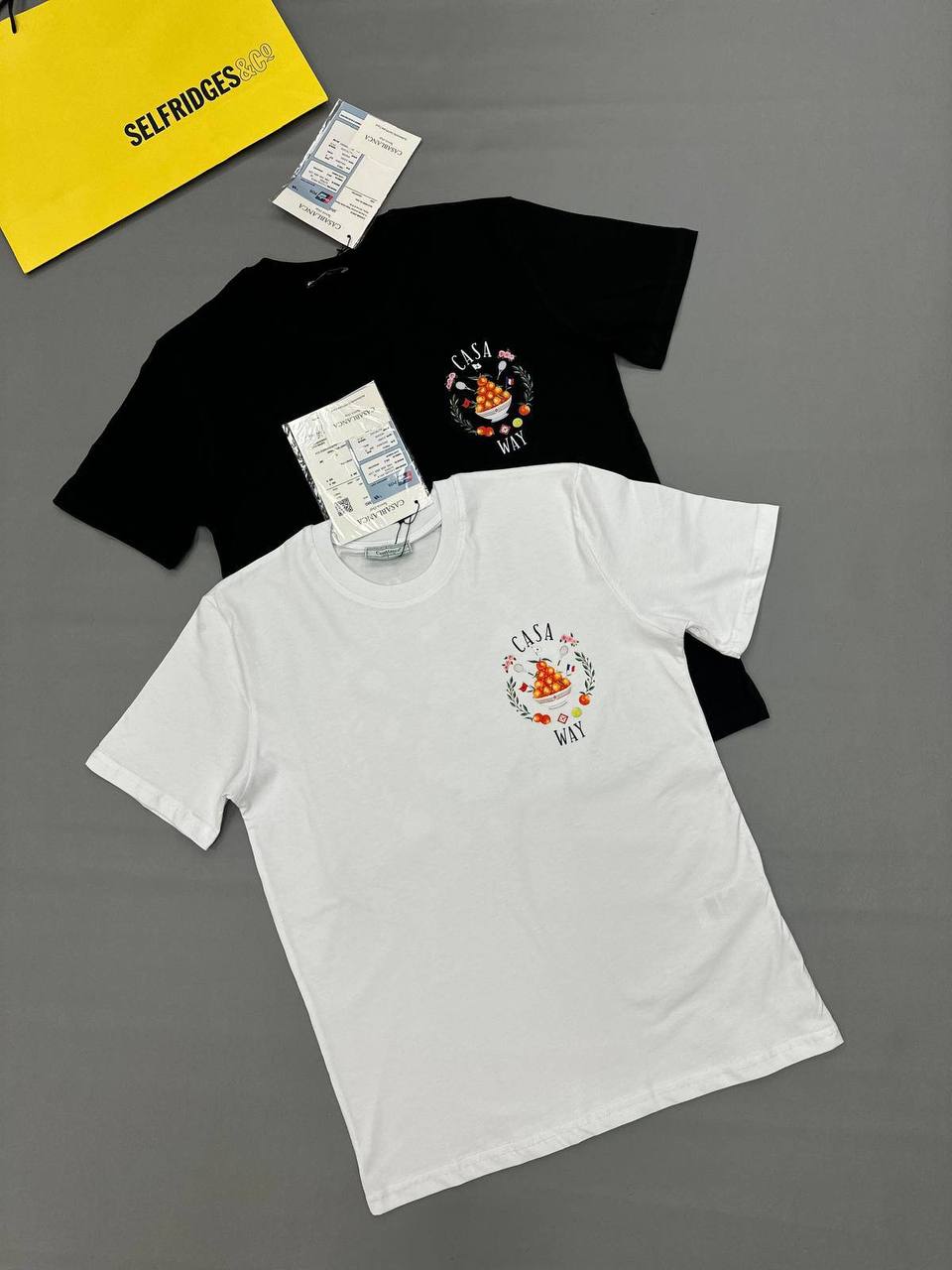 Casablanca Casa Way Graphic Cotton Mens T-Shirts in 2 Colors UK Reps AAA Quality