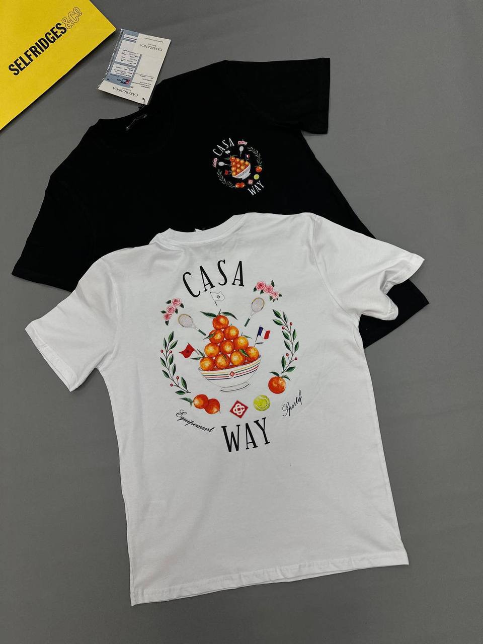 Casablanca Casa Way Graphic Cotton Mens T-Shirts in 2 Colors UK Reps AAA Quality