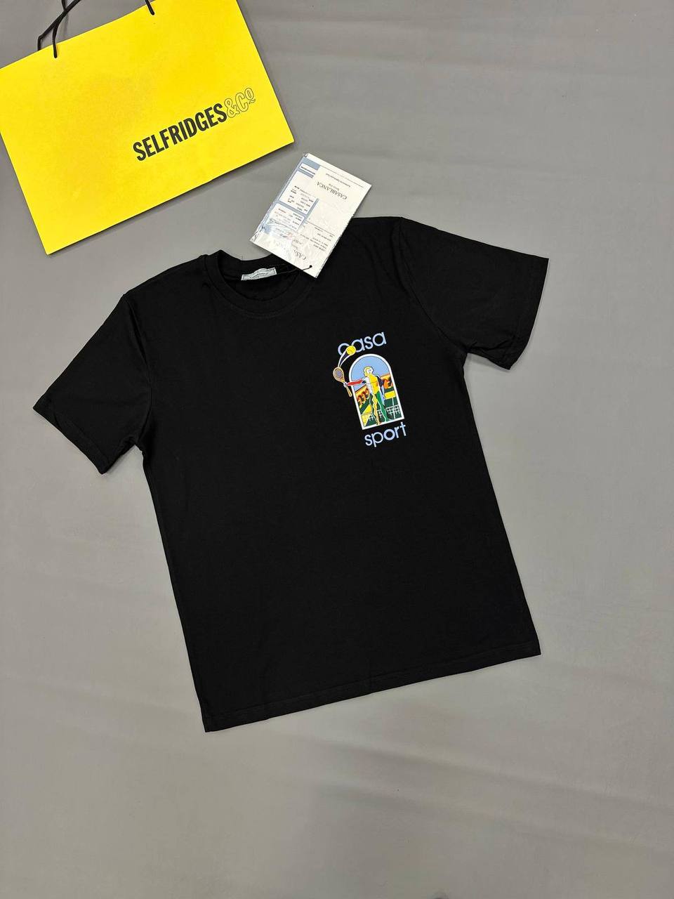 Casablanca Casa Sport Graphic Cotton Mens T-Shirts in 2 Colors UK Reps AAA Quality