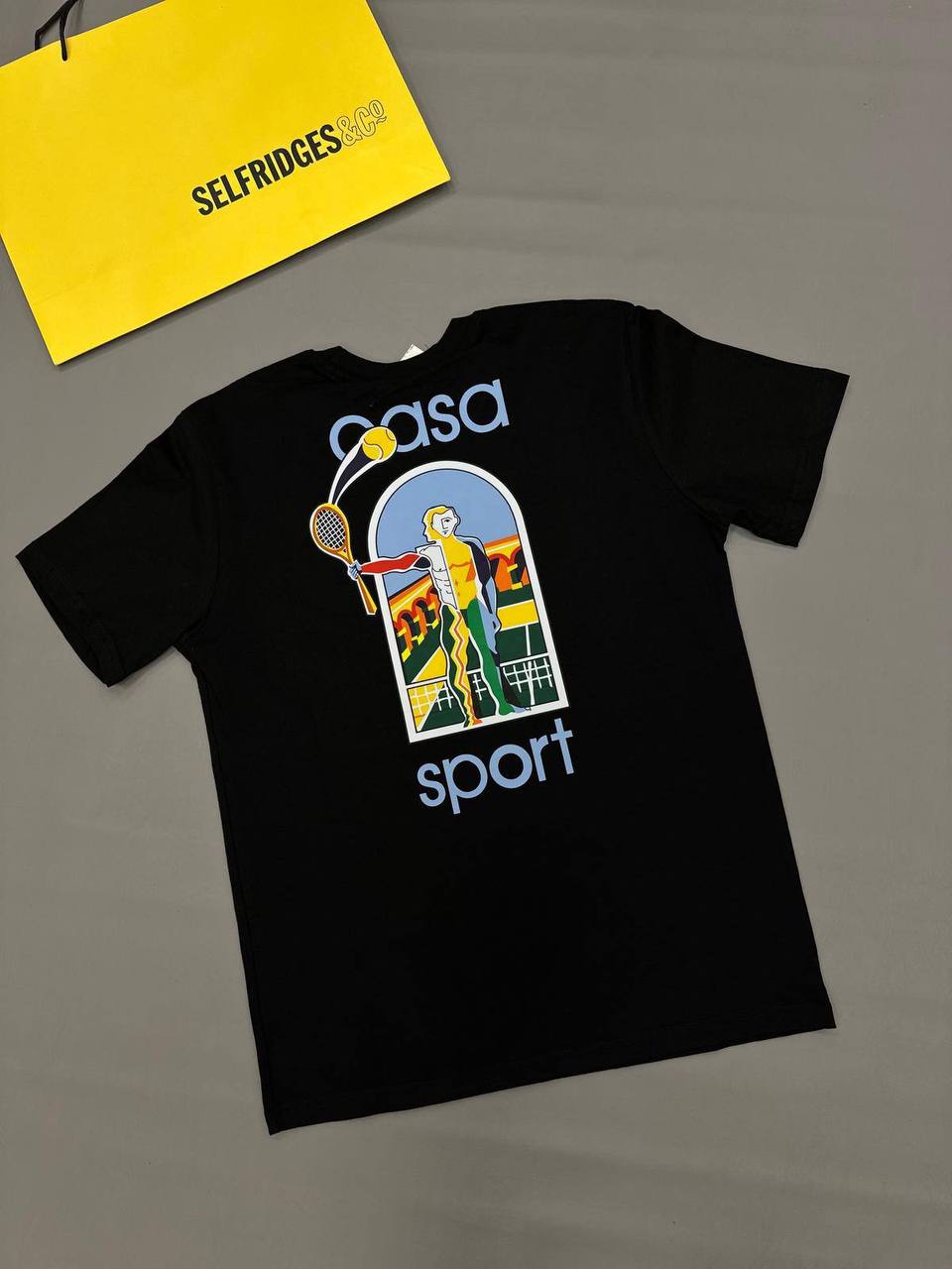 Casablanca Casa Sport Graphic Cotton Mens T-Shirts in 2 Colors UK Reps AAA Quality