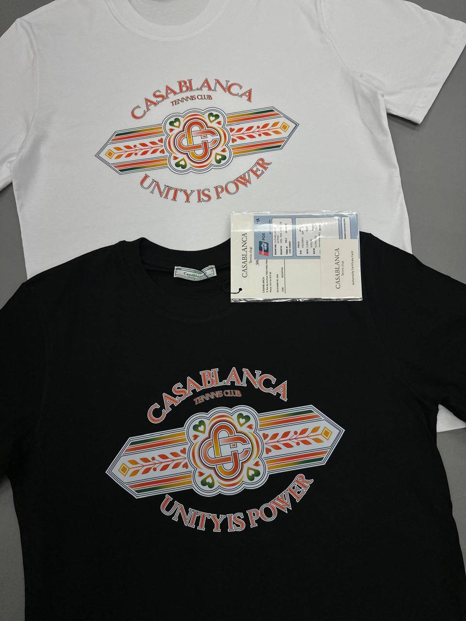 Casablanca Unity Is Power Mens T-Shirts in 2 Colors UK Reps AAA Quality