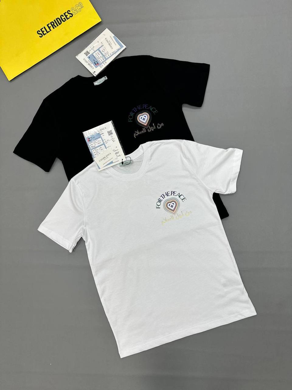 Casablanca For the Peace Mens T-Shirts in 2 Colors UK Reps AAA Quality