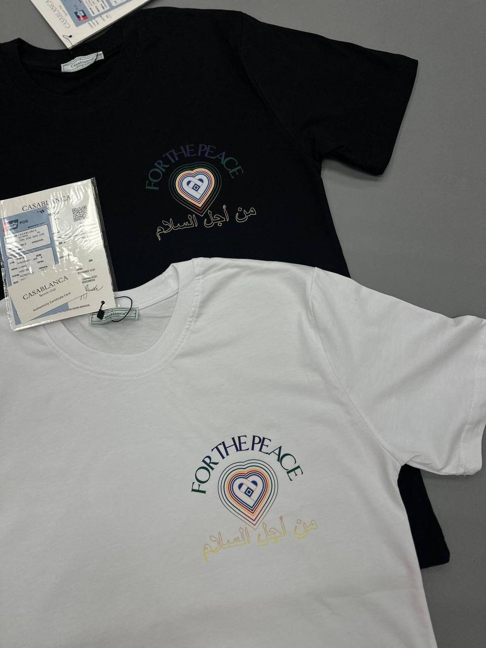Casablanca For the Peace Mens T-Shirts in 2 Colors UK Reps AAA Quality