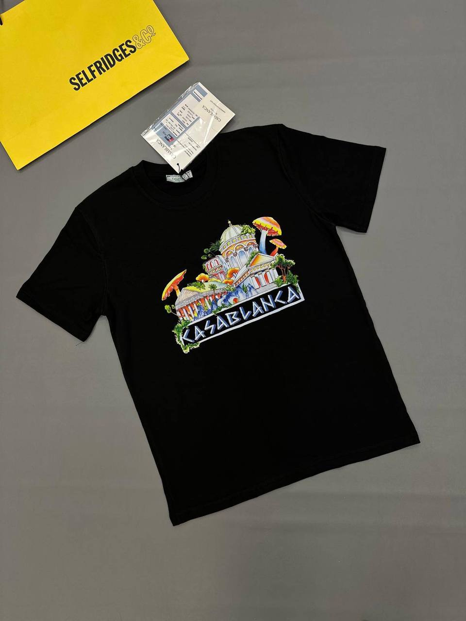 Casablanca Graphic Cotton Mens T-Shirts in 2 Colors UK Reps AAA Quality