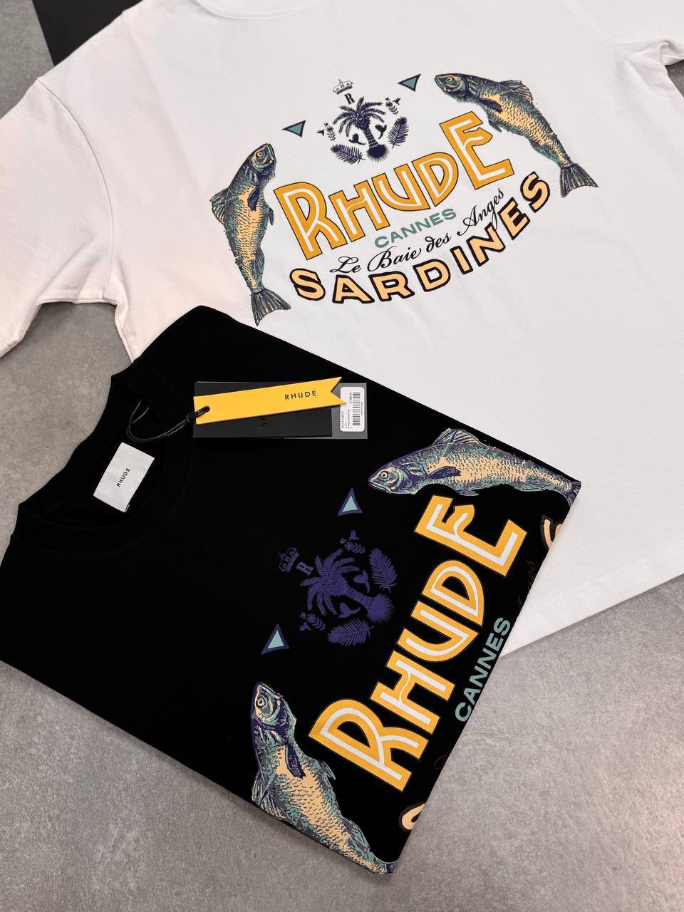 Rhude Sardine T-Shirts Mens in 2 Colors UK Reps AAA Quality