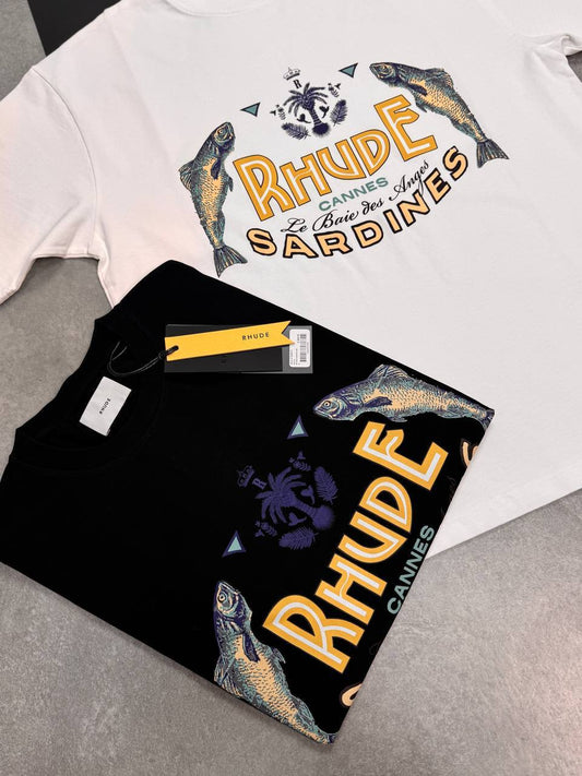Rhude Sardine T-Shirts Mens in 2 Colors UK Reps AAA Quality