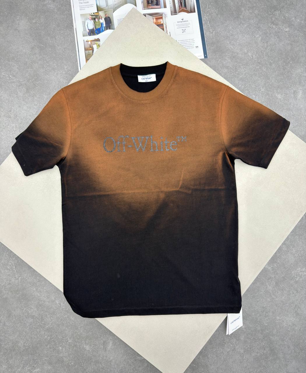 Off-White Ombre-Effect T-Shirts Mens in Multiple Colors Short Sleeves UK Reps AAA Quality
