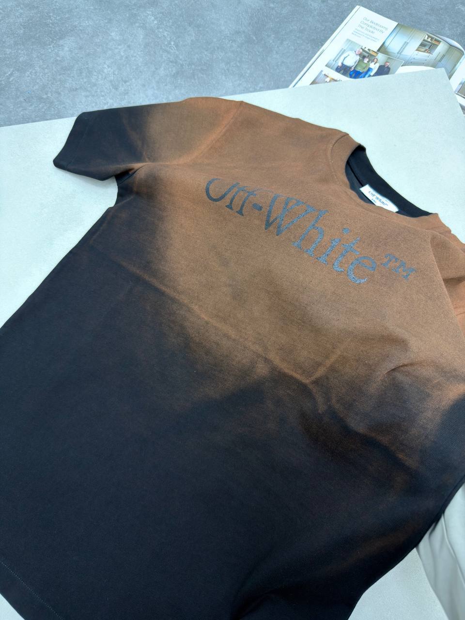Off-White Ombre-Effect T-Shirts Mens in Multiple Colors Short Sleeves UK Reps AAA Quality