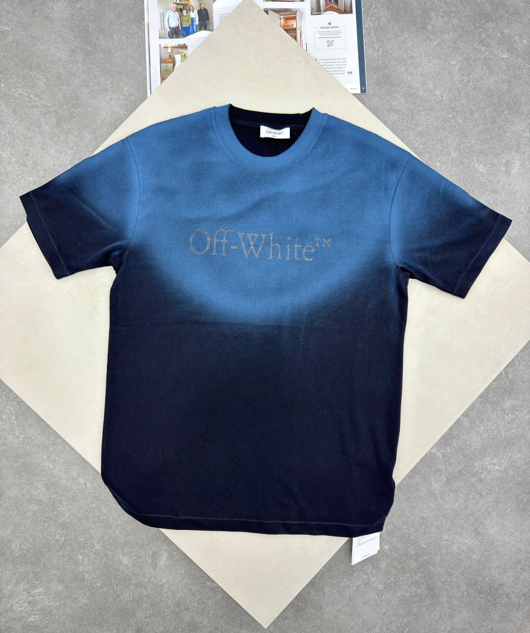 Off-White Ombre-Effect T-Shirts Mens in Multiple Colors Short Sleeves UK Reps AAA Quality