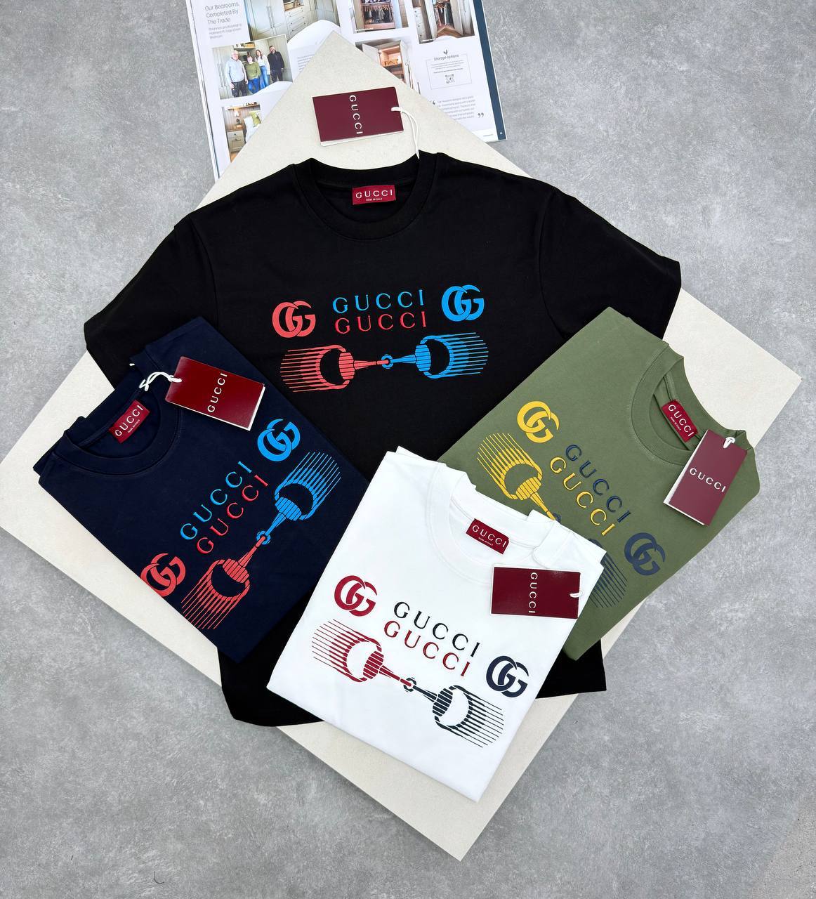 Gucci Logo Print T-Shirts Mens in Multiple Colors UK Reps AAA Quality